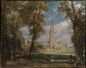 Salisburyn katedraali piispan mailta nähtynä tekijältä John Constable