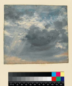 Taivas ja auringonvalon akseli, noin 1822 (öljy paperille). tekijältä John Constable