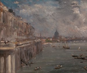 Somerset House Terrace Waterloon sillalta tekijältä John Constable