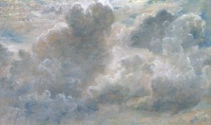 Study of Cumulus Clouds, 1822 (öljy kankaalle asetettu paperille) tekijältä John Constable
