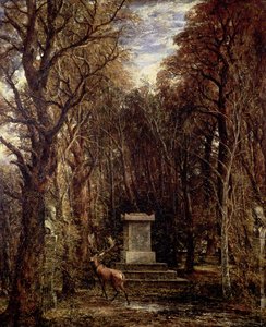 Kenotafi Reynoldin muistiin, Coleorton, n. 1833 tekijältä John Constable