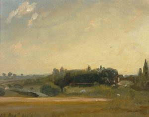 Näkymä kohti pappilaa, East Bergholt, 1813. tekijältä John Constable
