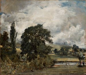Water Meadows lähellä Salisburyä, 1820-1829 tekijältä John Constable