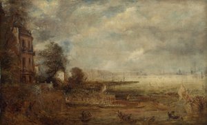 Waterloon silta Whitehall Stairsista nähtynä, n. 1829 tekijältä John Constable
