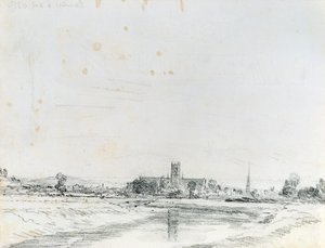 Worcesterin katedraali etelästä (lyijykynä) tekijältä John Constable