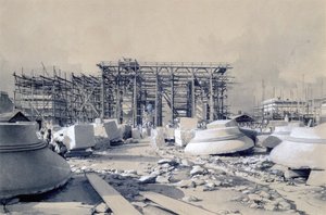 Euston Archin rakentaminen, lokakuu 1837 (kynä ja muste ja pesu paperille)