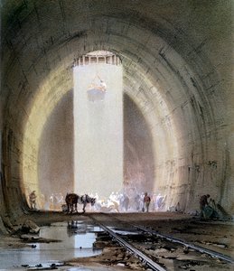 Kilsbyn tunnelin rakentaminen Lontoon ja Birminghamin rautatielle, 8. heinäkuuta 1839