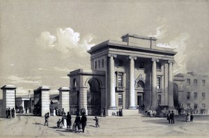 Sisäänkäynti Birminghamin asemalle, syyskuu 1838 (kynä ja muste ja pesu paperille)