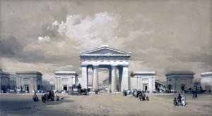 Euston Arch, huhtikuu 1838 (kynä ja muste ja pesu paperille)