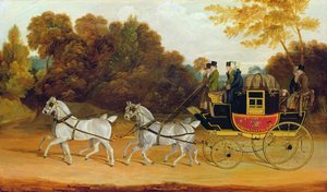 "Wellingtonin vaunu" (Newcastle-York-Lontoo Mail), noin 1818 (öljy paneelille).