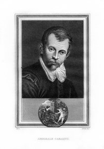 Annibale Carracci, italialainen barokkiajan maalari, 1825.