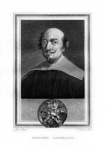 Giovanni Lanfranco, italialainen barokkiajan maalari, 1825.