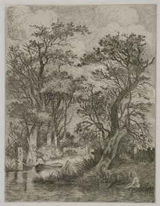 Riverscene, pubi. J. & W. Freeman, 1821 tekijältä John Crome