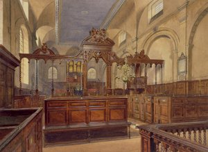 All Hallows the Great, Thames Street, sisustus, 1884