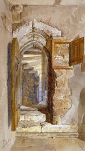 Sisäkuva Salt Towerista Lontoon Towerissa, 1883 tekijältä John Crowther