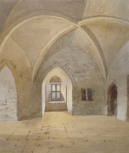 Bowyer Towerin vankilan sisäkuva, Tower of London, Stepney, Lontoo, 1883 tekijältä John Crowther