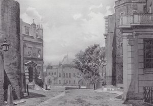 Kadonnut Lontoo: Whitehall Yard, taustalla Vanbrugh