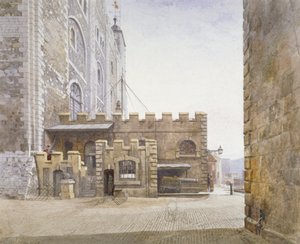Ordnance Office White Towerin alaosassa, Tower of London, Stepney, Lontoo, 1883 tekijältä John Crowther