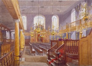 Synagoga, Bevis Marks, Lontoo, 1884 tekijältä John Crowther