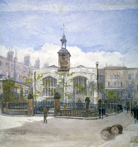 Näkymä St Helenin kirkolle, Bishopsgate, Lontoon kaupunki, 1883 tekijältä John Crowther