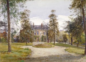 Näkymä Stockwell Park Houseen puutarhasta, Lambeth, Lontoo, 1887 tekijältä John Crowther