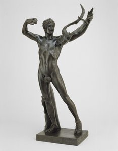 Nuoret Sophokles, jotka johtavat Voiton kuoroa Salamin taistelun jälkeen, mallinnettu 1885, valettu 1911 (pronssi vihreällä patinalla) tekijältä John Donoghue