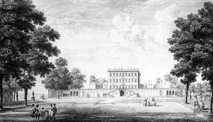 Cliveden Housen puutarhan julkisivu Bucksin kreivikunnassa, 1753.