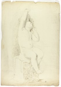 Estàtua antiga de Putto assegut jugant amb Maskfinnish tekijältä John Downman