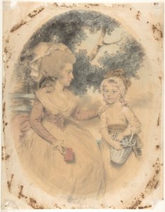 Rouva Morgan ja hänen lapsensa, 1785. tekijältä John Downman