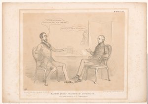 Spotprent op koninklijke huwelijken Melko terävä käytäntö diplomatiassa, tai utelias esimerkki Entente Cordialesta (otsikko esineessä) HB Sketches (sarjan otsikko objektissa) tekijältä John Doyle