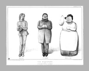 Lähetyssaarnaaja. Tai kohtaus vanhasta tekopyhien näytelmästä vuodelta 1835.