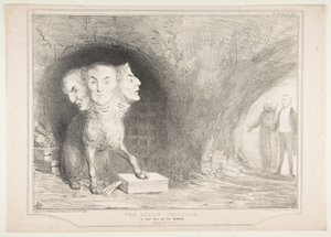 Valtio Cerberus, lehti Æneadista, vapaasti käännetty, 11. joulukuuta 1834. tekijältä John Doyle
