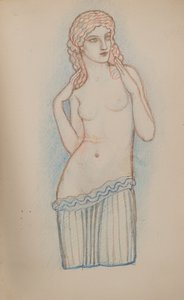 Nimetön [naishahmo] (lyijykynä) tekijältä John Duncan