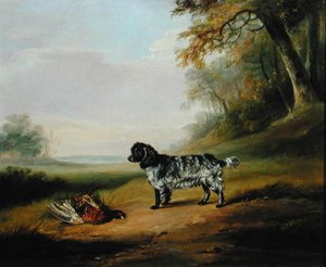 Maisema koiran kanssa (öljy kankaalle) tekijältä John E. Ferneley