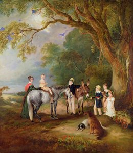 Neiti Catherine Herrick ja hänen veljentytärtään ja veljenpoikansa, pastori ja rouva Henry Palmerin viisi vanhempaa lasta, 1827 tekijältä John E. Ferneley
