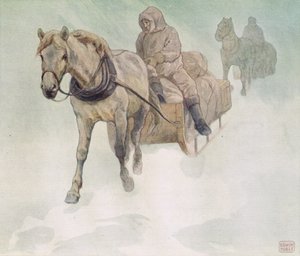 Hevosreki, kuvitus Gladys Davidsonin teoksesta "Helpers Without Hands", julkaistu vuonna 1919 (värilitho) tekijältä John Edwin Noble