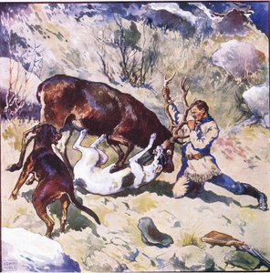 Tappelu olisi ollut katsojalle mielenkiintoinen ja jännittävä (värilitho) tekijältä John Edwin Noble