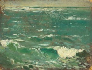 Merimaisema, noin 1909 (öljy selluloosakartongille) tekijältä John Everett