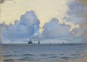 Merimaisema, 1800-luvun loppu - 1900-luvun puoliväli (akvarelli, guassi, grafiitti, paperi) tekijältä John Everett