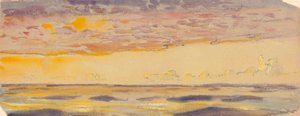 Merimaisema, keltainen meri ja violetit pilvet, 1800-luvun loppu - 1900-luvun puoliväli (akvarelli, pastelli) tekijältä John Everett