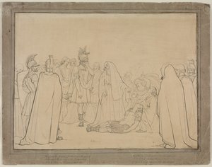 Aeneas näytti Pallaksen ruumiin Vergilius Aeneidista, 1843. tekijältä John Everett Millais