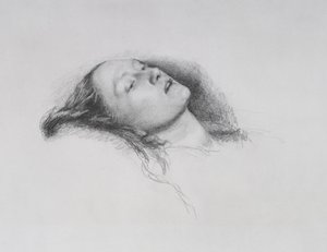 Elizabeth Siddal: Tutkimus "Ophelialle", 1852 tekijältä John Everett Millais