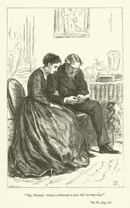 Kuvitus Anthony Trollopen kirjoittamaan teokseen Phineas Finn. tekijältä John Everett Millais
