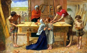 Jesus im Haus seiner Eltern (Die Werkstatt des Zimmermanns) tekijältä John Everett Millais