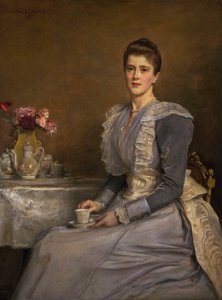 Rouva Joseph Chamberlainin muotokuva (1864-1957) tekijältä John Everett Millais