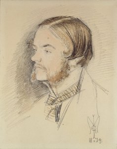 Muotokuva William Holman Huntista, 1854 tekijältä John Everett Millais