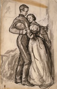 Tutkimus The Black Brunswickerille, 1859 tekijältä John Everett Millais