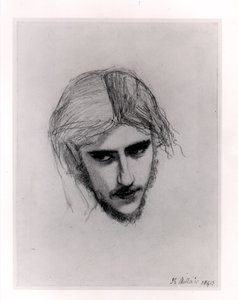 Tutkimus Ferdinandin päällikölle "Arielin houkuttelema Ferdinandi", 1849 (grafiitti paperille) tekijältä John Everett Millais