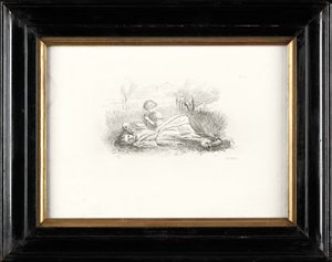 Summer Indolence (etsaus) tekijältä John Everett Millais