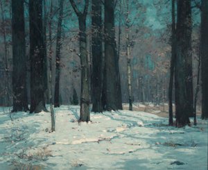 Woods in Winter, n. 1912. tekijältä John F. Carlson